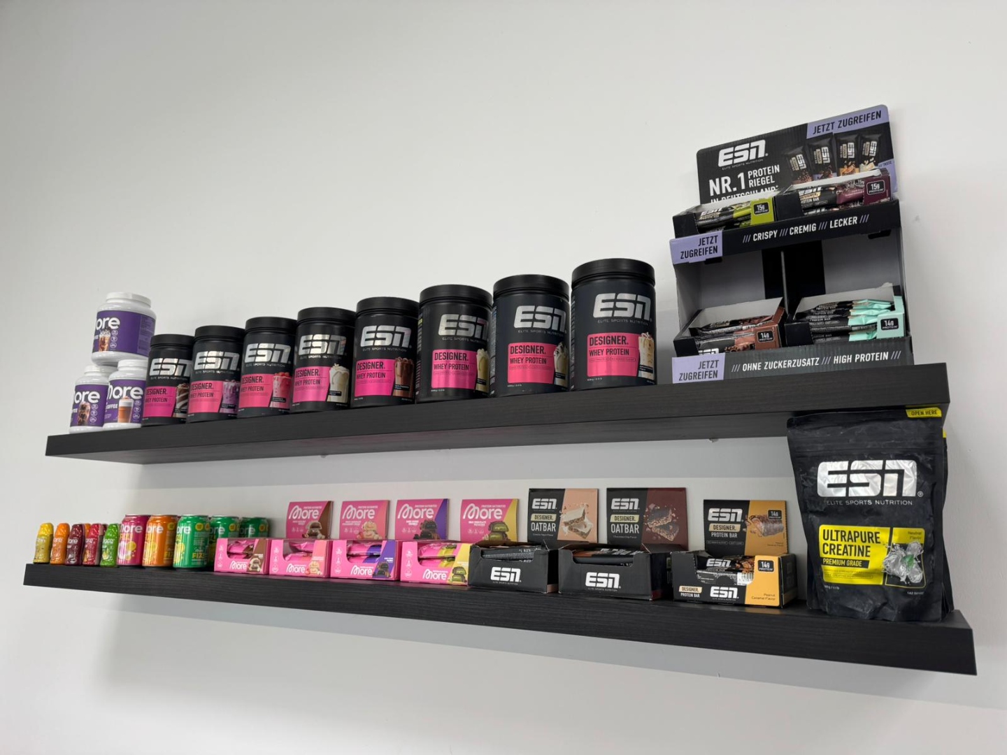 MORE Nutrition & ESN Produkte – Protein Bars, Creatine, Oatbars